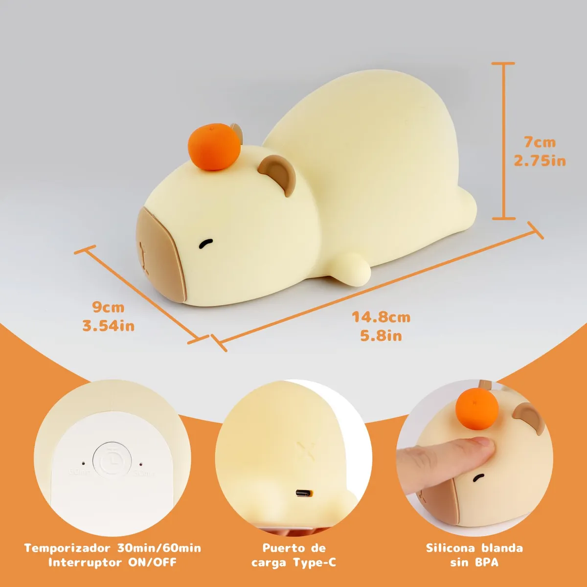 Lampara Capybara Silicona - Imagen 2