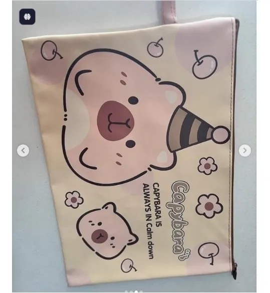 Bolsa Zipper Capybara A4 - Imagen 2