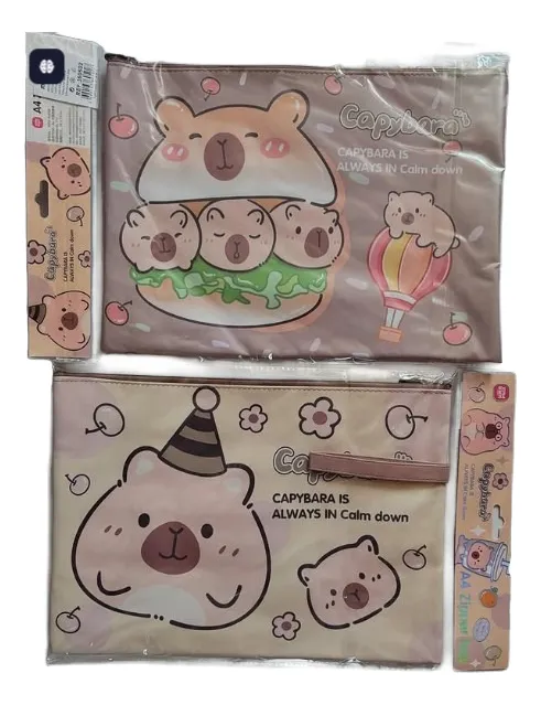 Bolsa Zipper Capybara A4 - Imagen 3