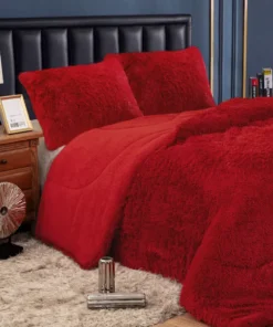Edredon Pelo Largo - Rojo