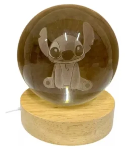 Esfera de Cristal luz azul - Stitch