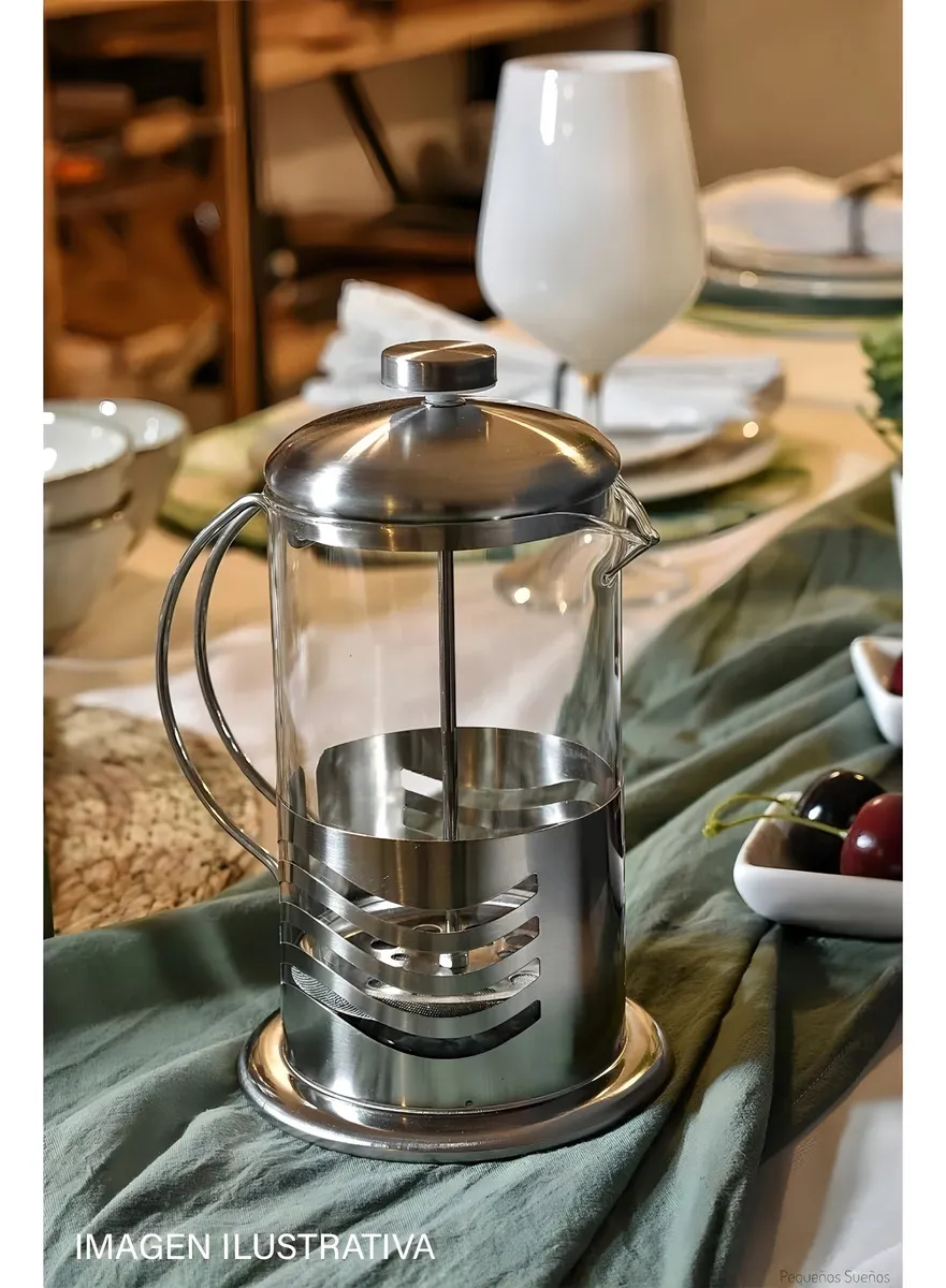 Cafetera de vidrio con Embolo 1 Cafetera de vidrio con Embolo