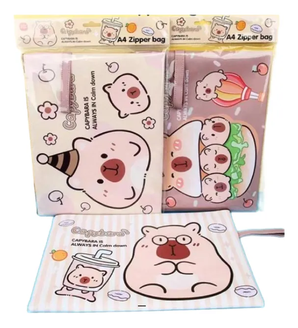 Bolsa Zipper Capybara A4 - Imagen 5