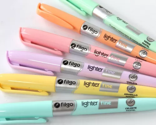 Resaltador Fino Pastel x 4 - FILGO