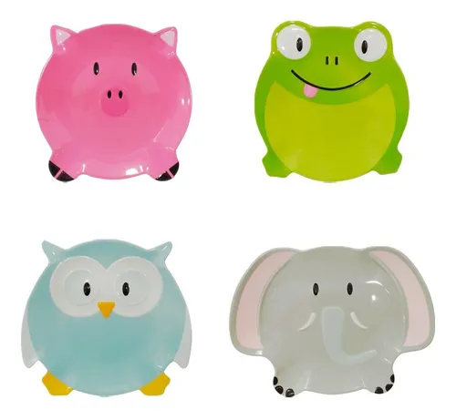 Plato Melamina Infantil siluetas