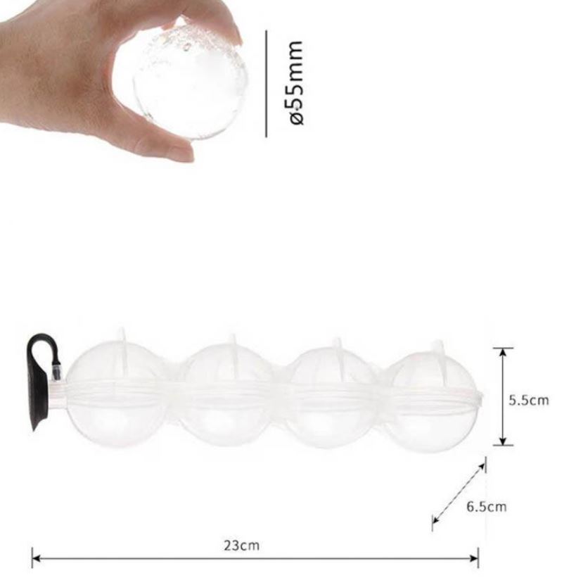 X4 molde para hielo - Esfera - Imagen 3