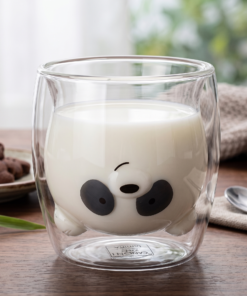 Vaso Doble Vidrio Panda