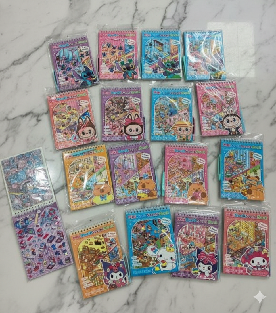 Librito de Stickers 3D Personajes 1 Librito de Stickers 3D Personajes