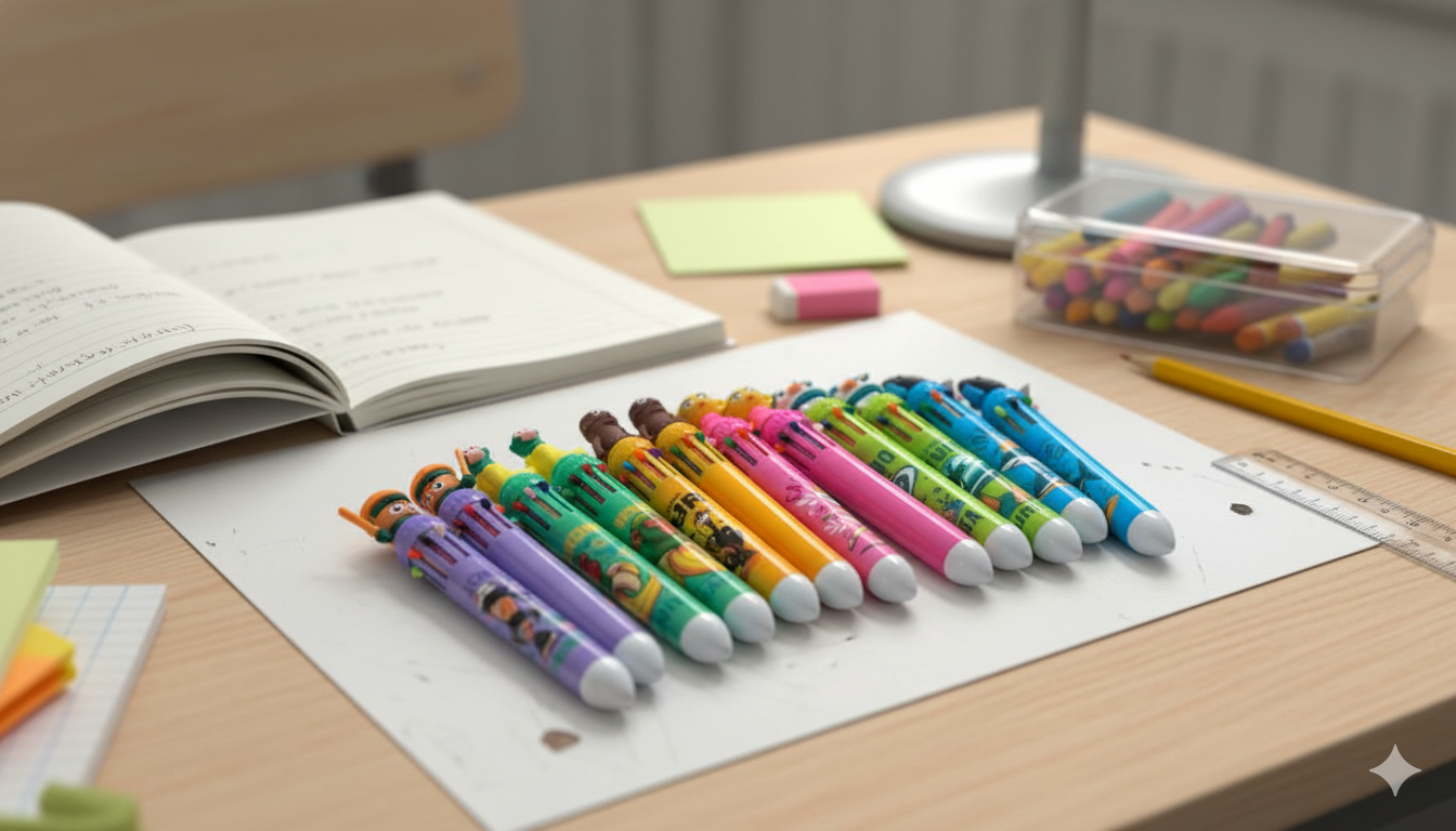 Lapicera Tralalero de 10 colores x2 2 Lapicera Tralalero de 10 colores x2 - Imagen 2