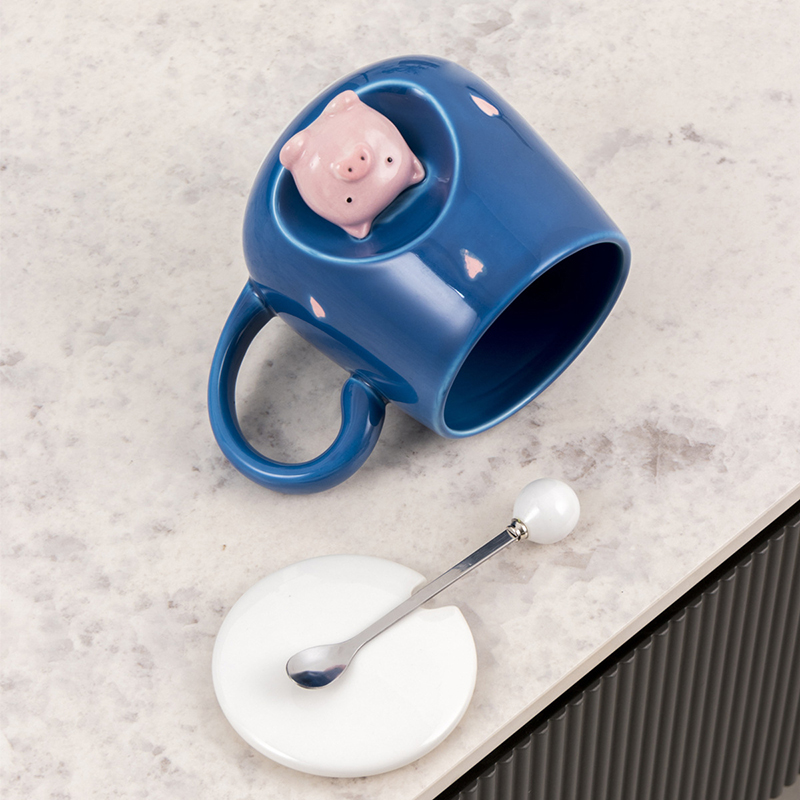 Taza Cat con Tapa y Cuchara - Imagen 2