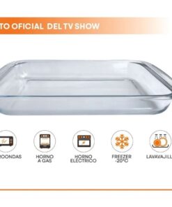 Alternative view of Asadera de Vidrio Rect 34cm  - Hudson