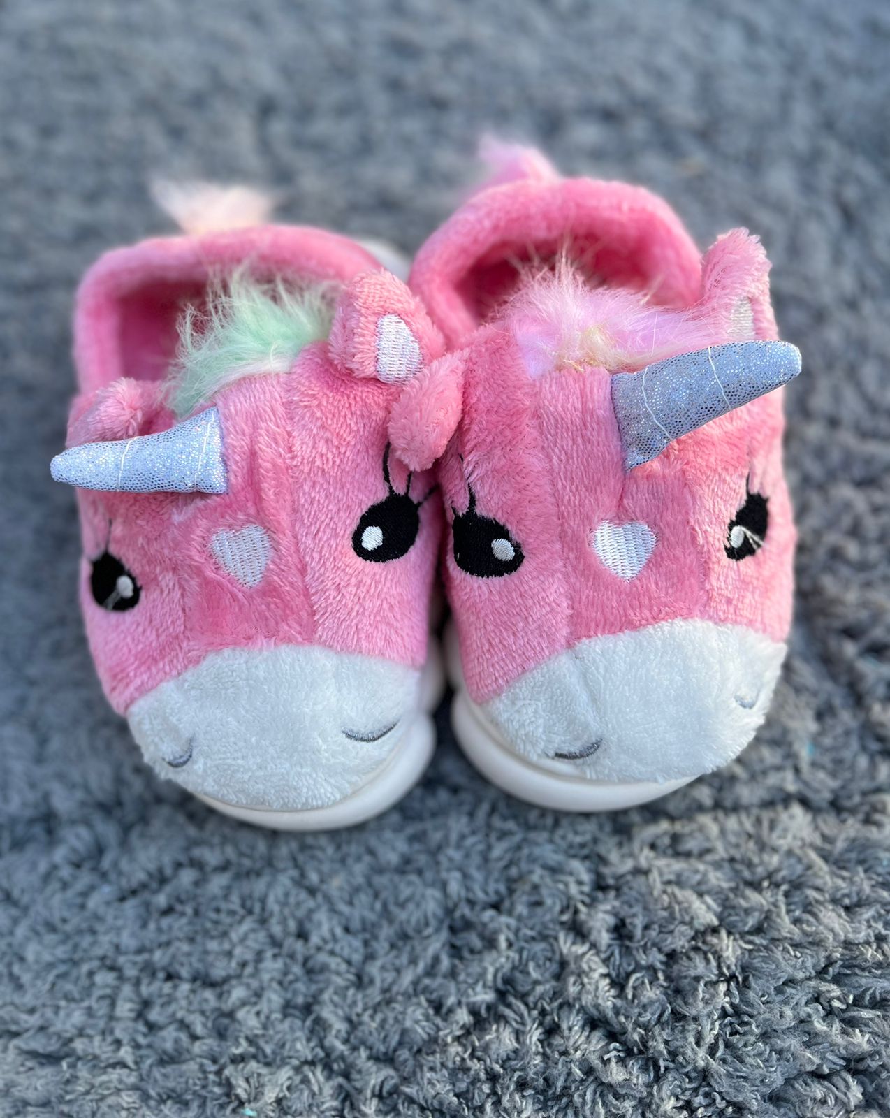 Pantufla Importada - Unicornio Gamuzada