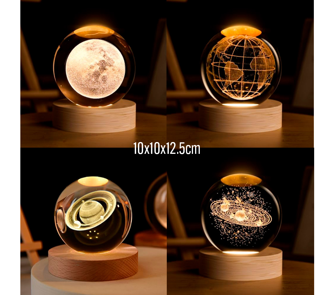 Bola *8.5cm* Cristal Universo Luz surtidas