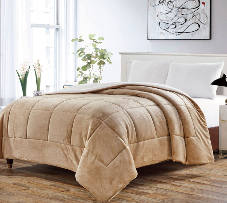 Edredon Flanel Cacharel - Tostado Claro