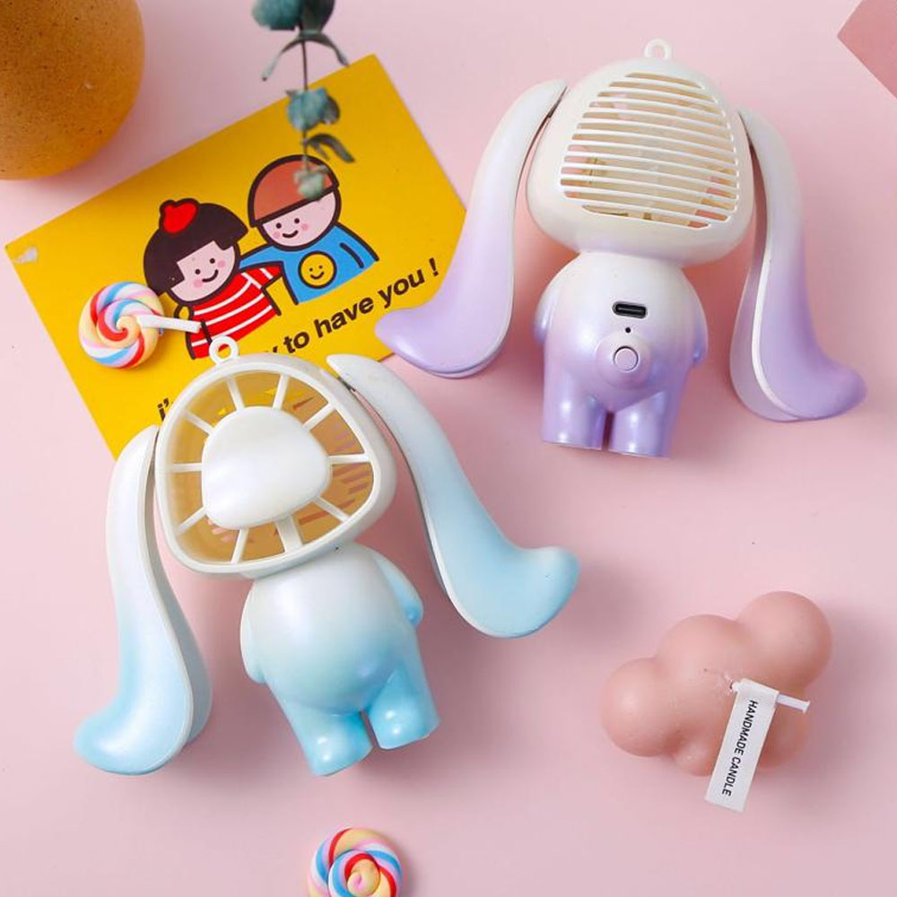 Mini Ventilador Orejas Largas Cute - Imagen 2