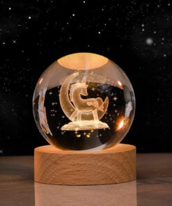 Esfera de Cristal - Unicornio Luna