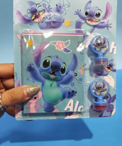 Sellos x2 + Anotador - Stitch