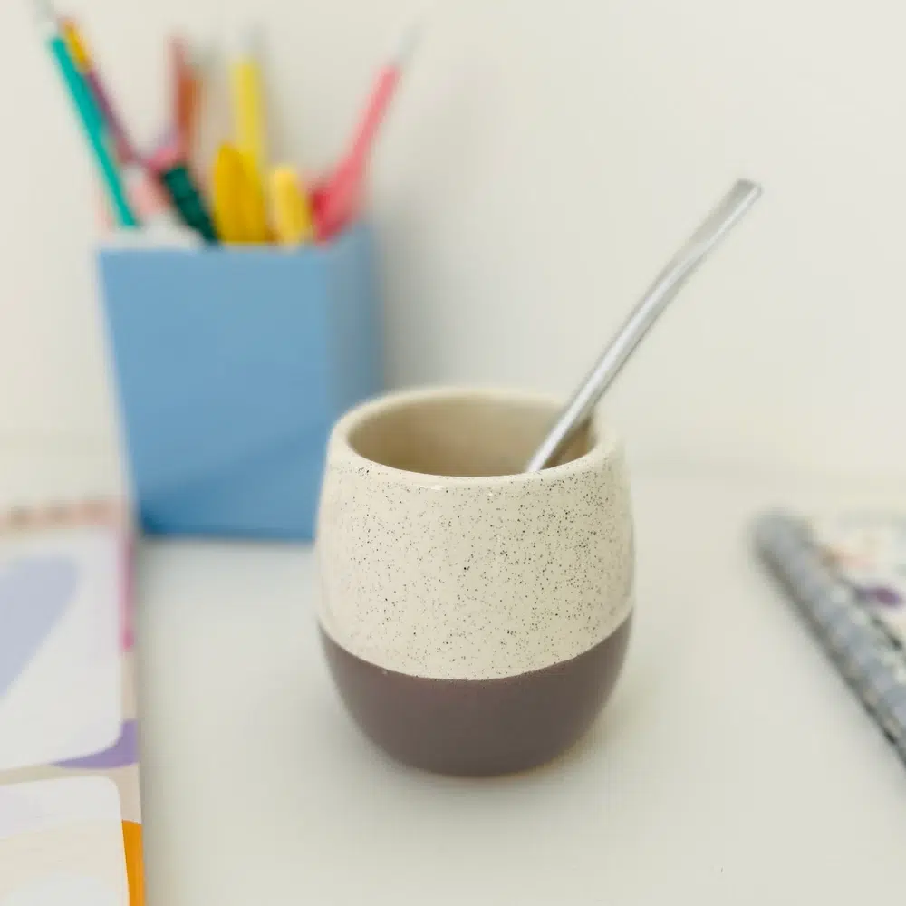 Mate + Bombilla Ceramica - Water PETROLEO