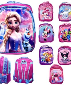 Mochilas 3D - 3 Cierres Tonos Rosas