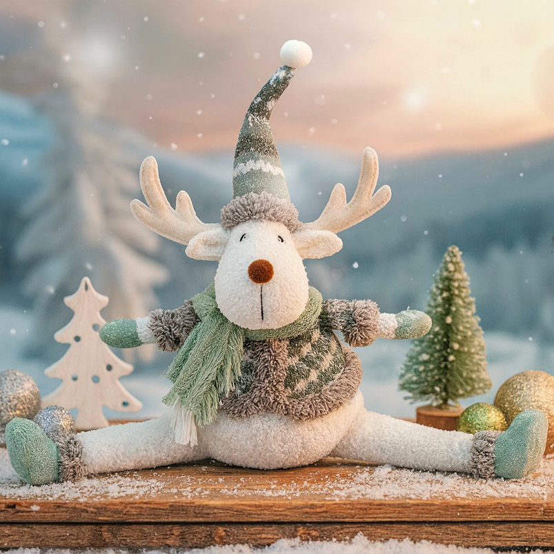 Peluche Reno Acrobata - Navidad 1 Peluche Reno Acrobata - Navidad