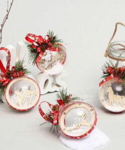 Set Navideño - Esferas Transparentes