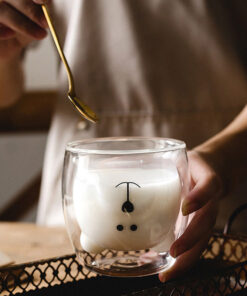 Vaso Doble Vidrio Osito