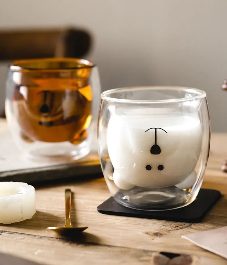 Vaso Doble Vidrio Osito - Imagen 4