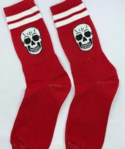 Medias 3/4 - Calavera (Rojo)
