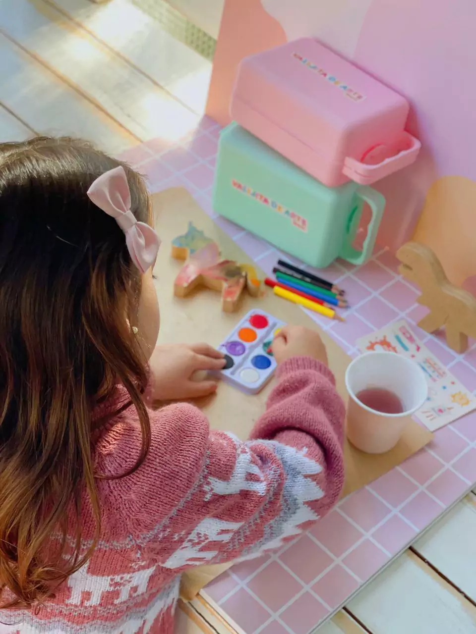 Valija De Arte Green & Pink - Cachita - Imagen 2