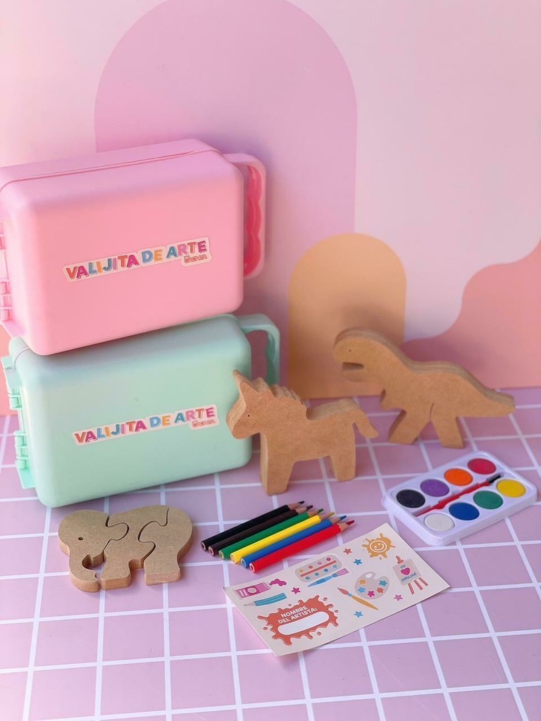 Valija De Arte Green & Pink - Cachita