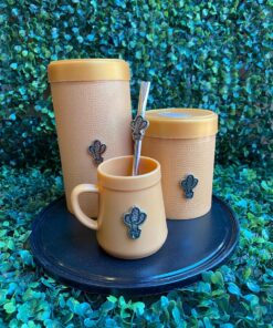 Set desayuno cactus + tabla -  Dorado