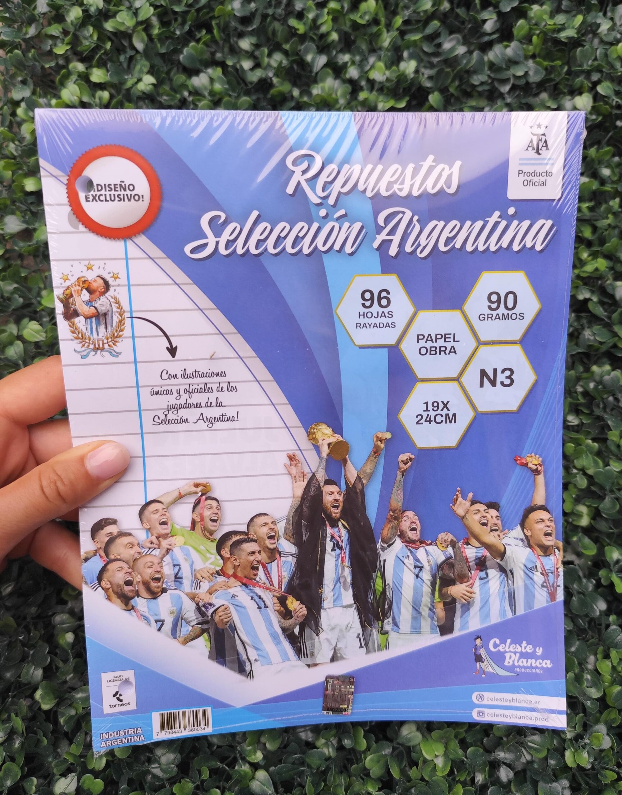 Block x96 RAYADAS - Seleccion Argentina Oficial