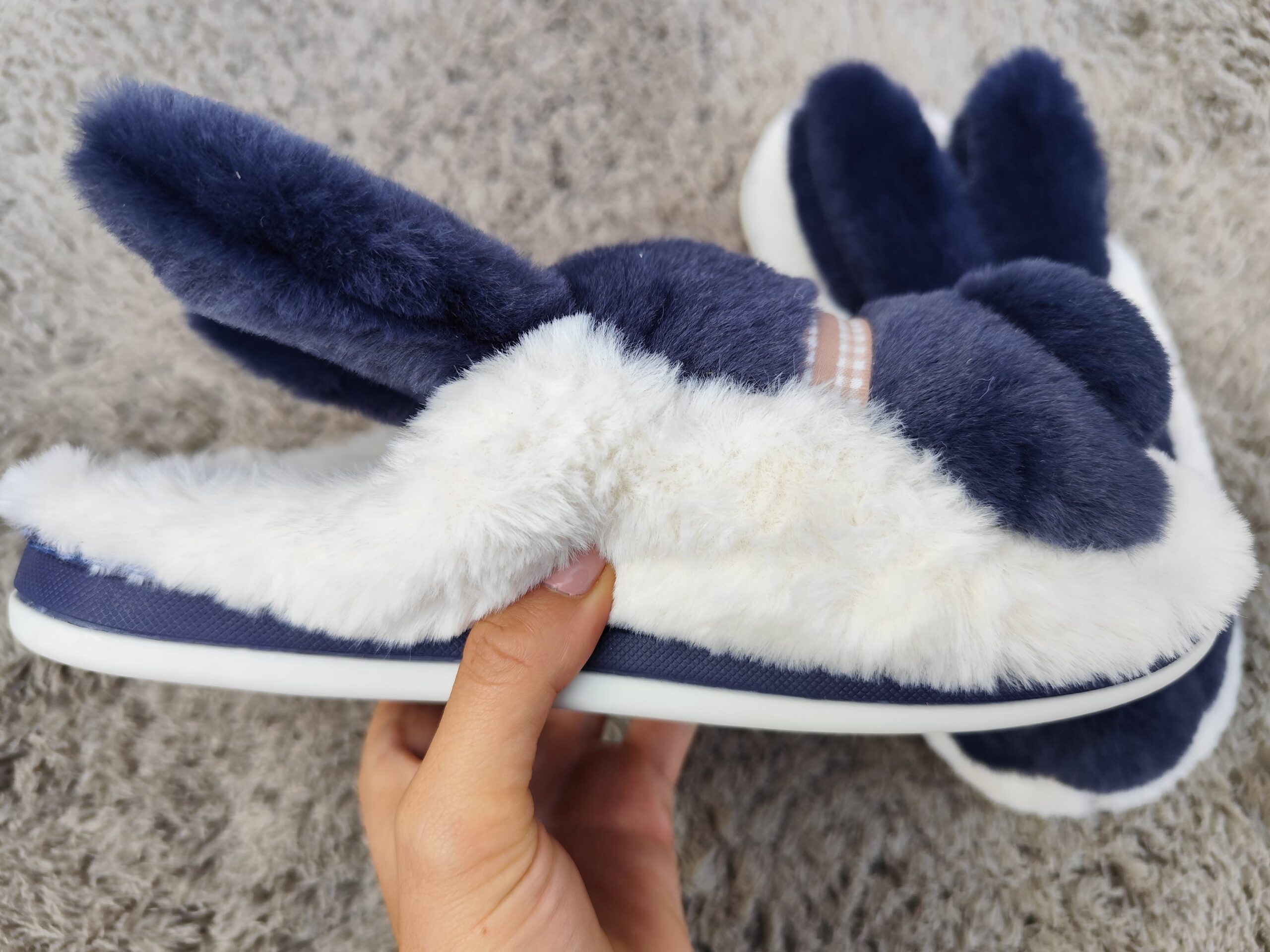 Pantufla Importada - Conejo Oreja + Pompón - Imagen 3