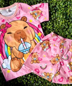 Alternative view of Pijama VERANO KIDS - Capybara Rosa
