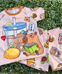 Alternative view of Pijama VERANO KIDS - Capybara Beige