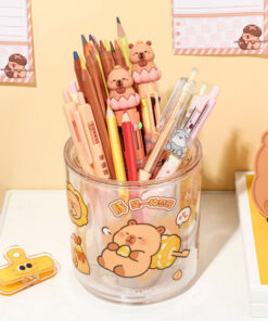 Portalápices Giratoria con Sticker Capybara