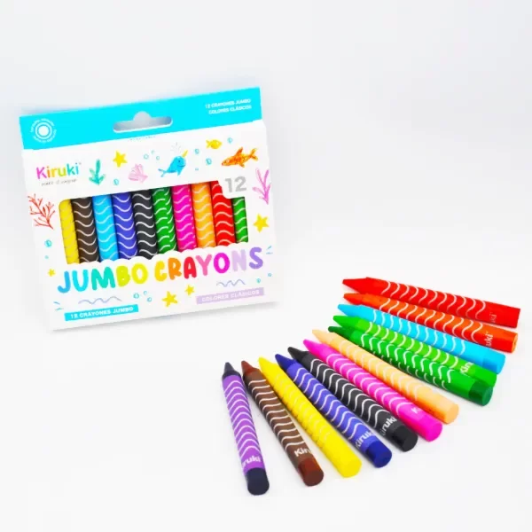 Crayon x12 Colores JUMBO - Kiruki - Imagen 2
