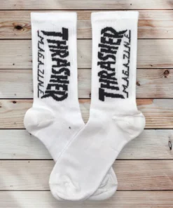 Medias 3/4 - Thrasher (Blanca)