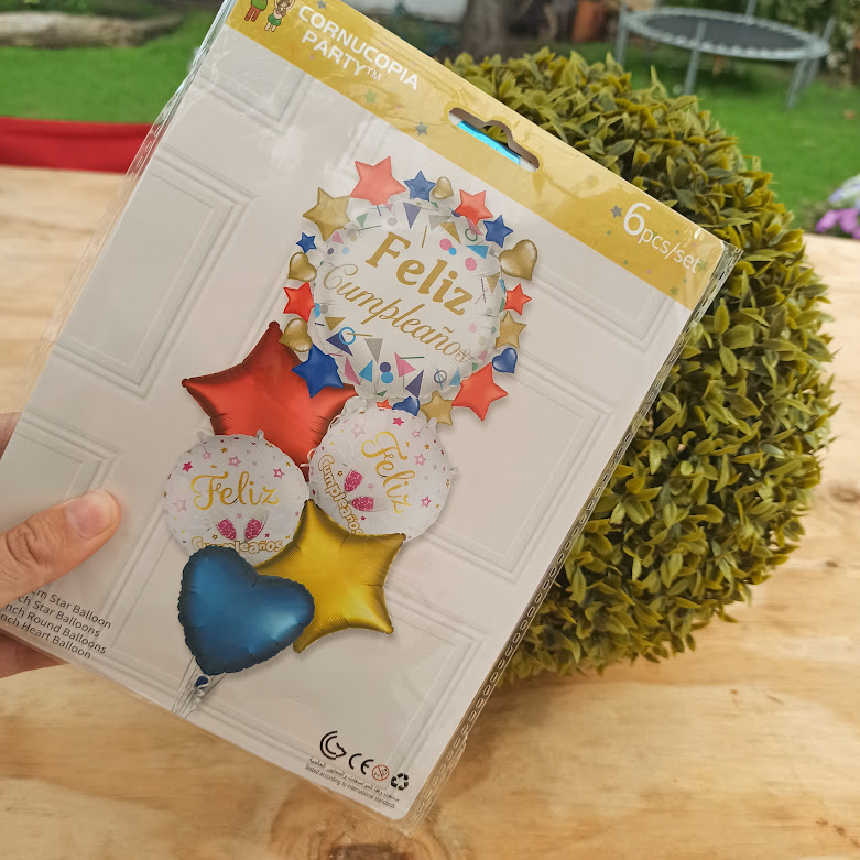Globos Feliz Cumpleaños x6