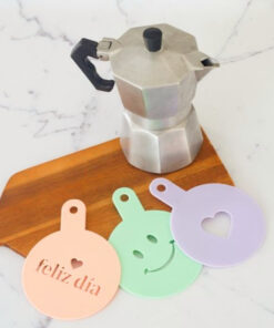 Set x3 de Stencil para Cafe