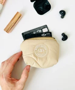 Mini Necessaire Matelasse  Ondas - Beige