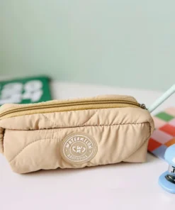 Cartuchera Matelasse -  Beige Ondas