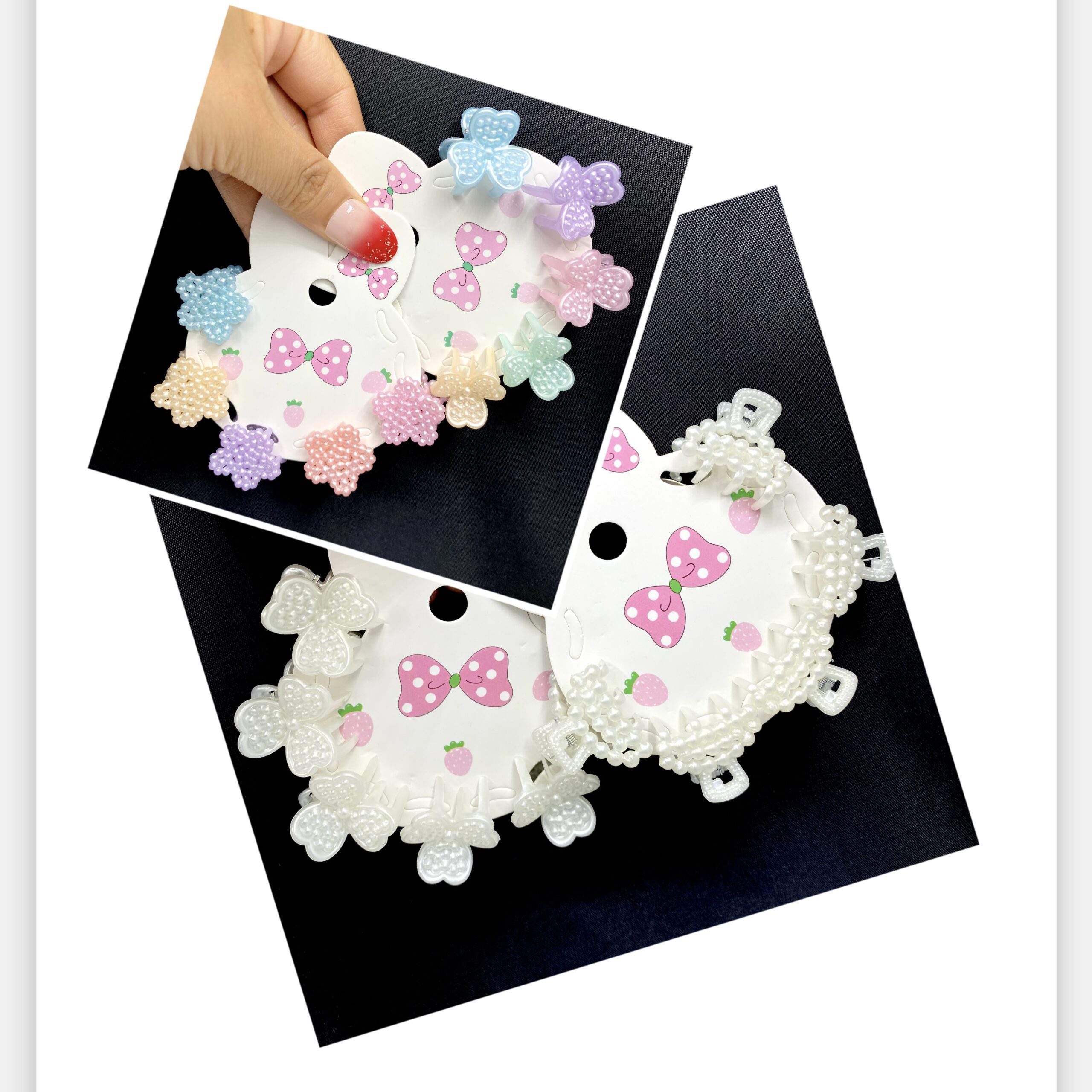 Broches x5 con perlas - Imagen 2