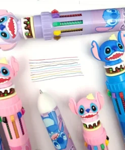 Lapiceras Stitch 10 Colores x2