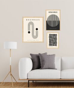 Set x3 de Cuadros Bahaus