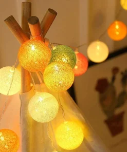 Bolas hilo luz calida COLORES