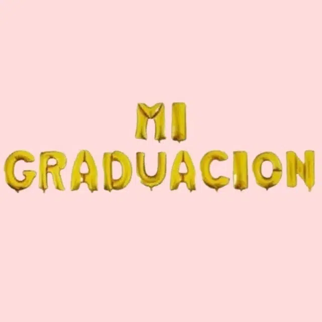 Globos Frase - Mi graduacion