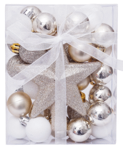 Set Navideño - Dorado Glitter