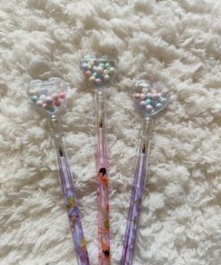 Lapicera Corazon Pelotitas x3