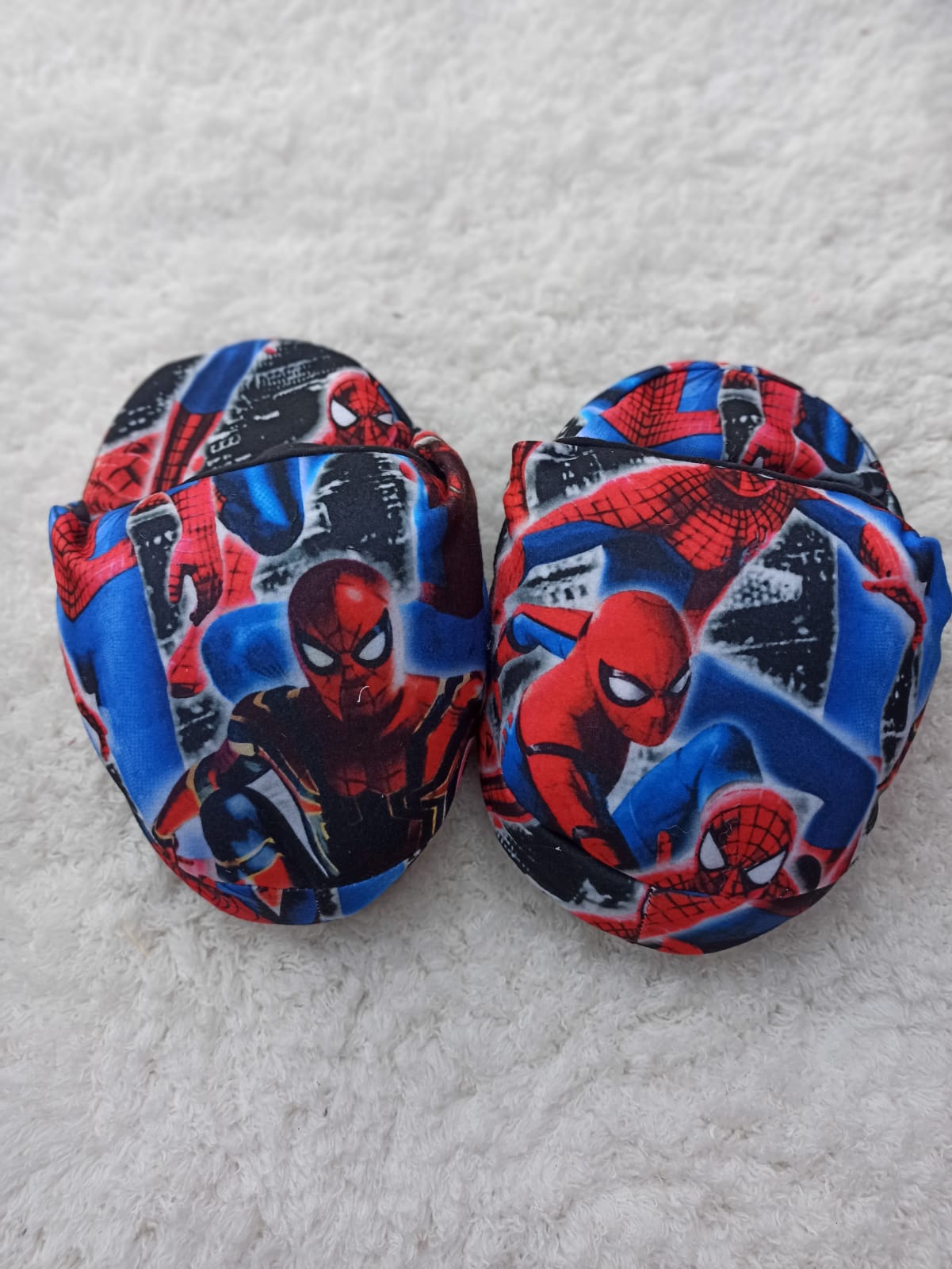 Pantuflon Sublimado - Mucho Spiderman (Azul)